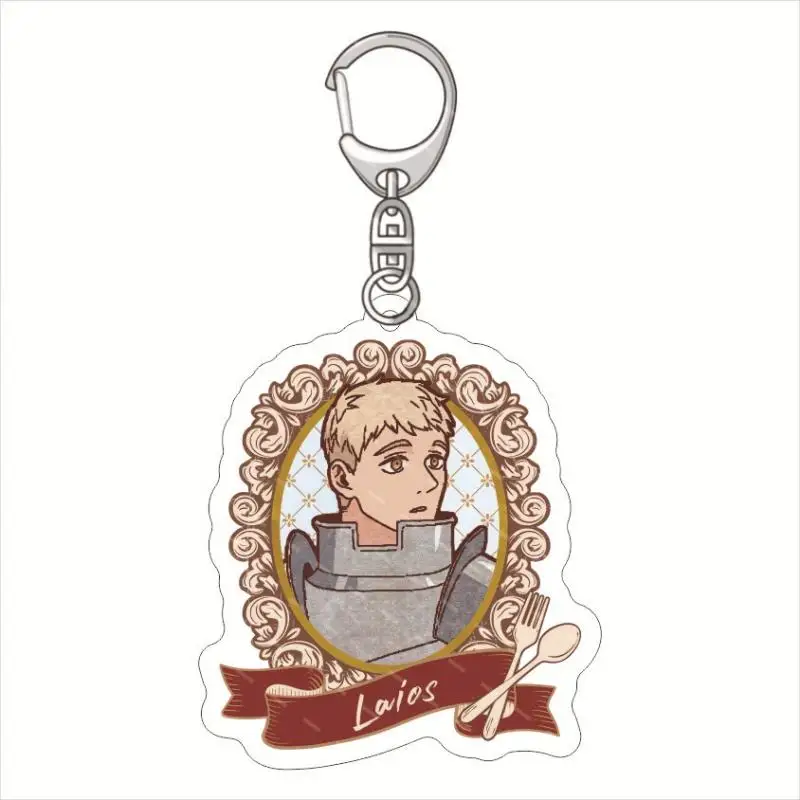 Delicious in Dungeon Anime Peripheral Marcille Shiro Laios Tooden Acrylic Keychain Cartoon Chilchuck Bag Pendant Girls Gifts