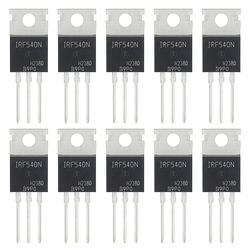 IRF540 IRF540N IRF540NPBF MOSFET Transistors 33A 100V N-Channel Mosfets Transistor 33 Amp 100 Volt TO-220 Pack of 10