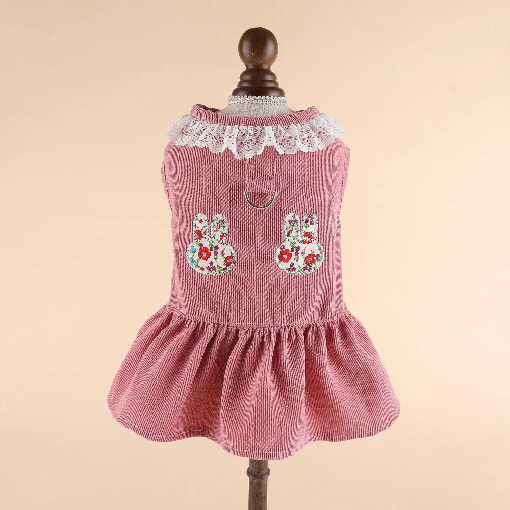 Prinzessinnen-Stil Kleidung für kleine Hunde und Katzen, Teddybär, Pomeranian Spezielles Niedliches Brust- und Rückenkleid – Detail 1