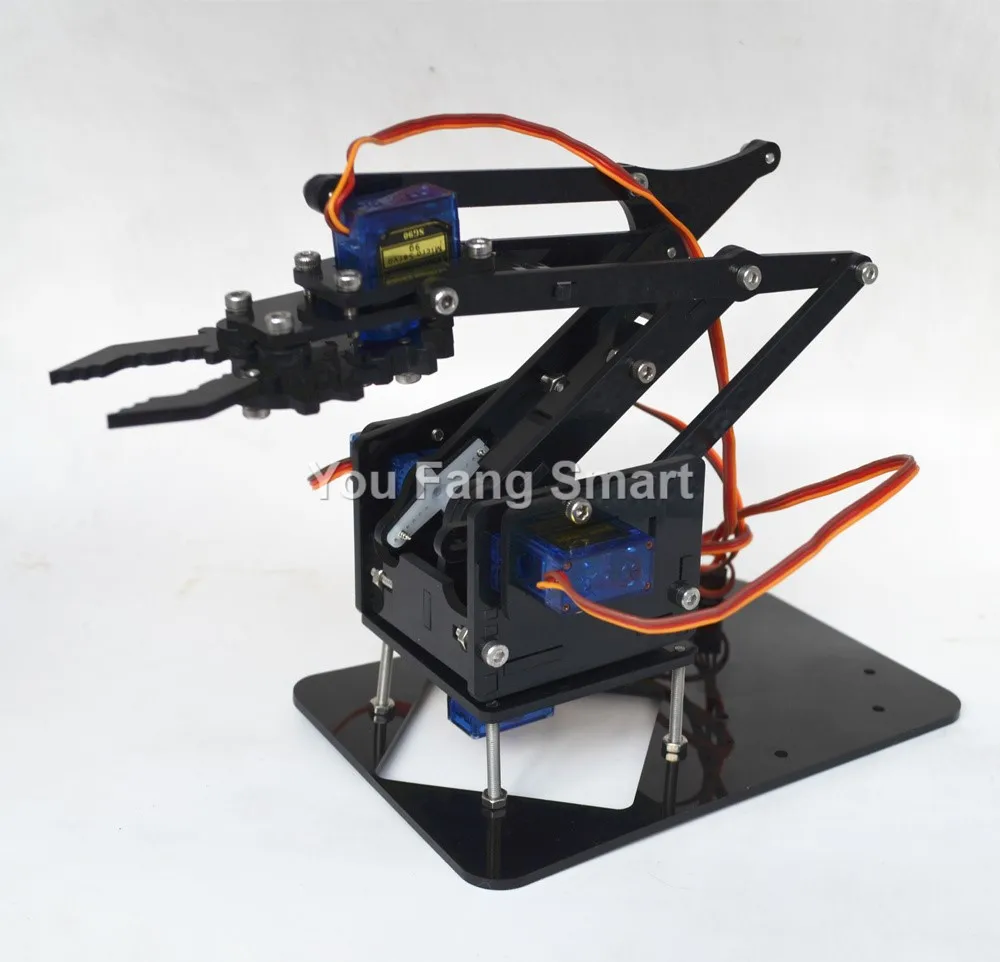 Sg90 mg90s Vorbau 4 dof Roboterarm-Kit mechanischer Arm Krallen-Kit ps2 oder Knopfs teuerung für Arduino-Roboterarm-Kit DIY-Programmier roboter – Detail 14