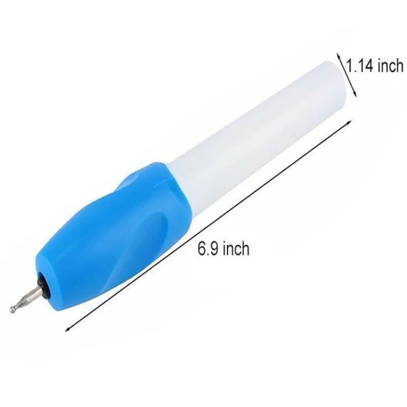 Mini Electric Engraving Pen Blue DIY Miniature Carving Machines for Plastic Wood Metal Glass Stone Engraving Tool