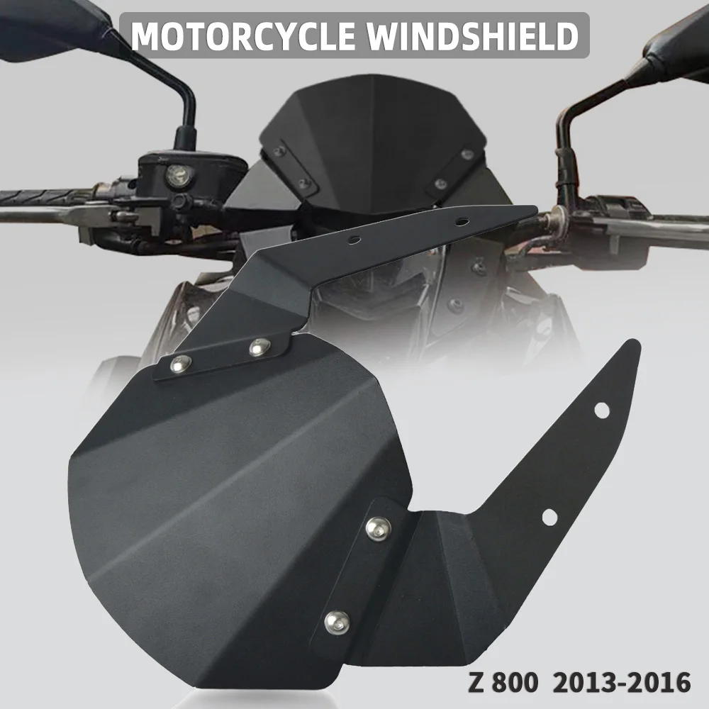 New High Quality Black Z800 Motorcycle Windshield Screen Visor Windscreen Wind Deflector For KAWASAKI Z 800 2013 2014 2015 2016