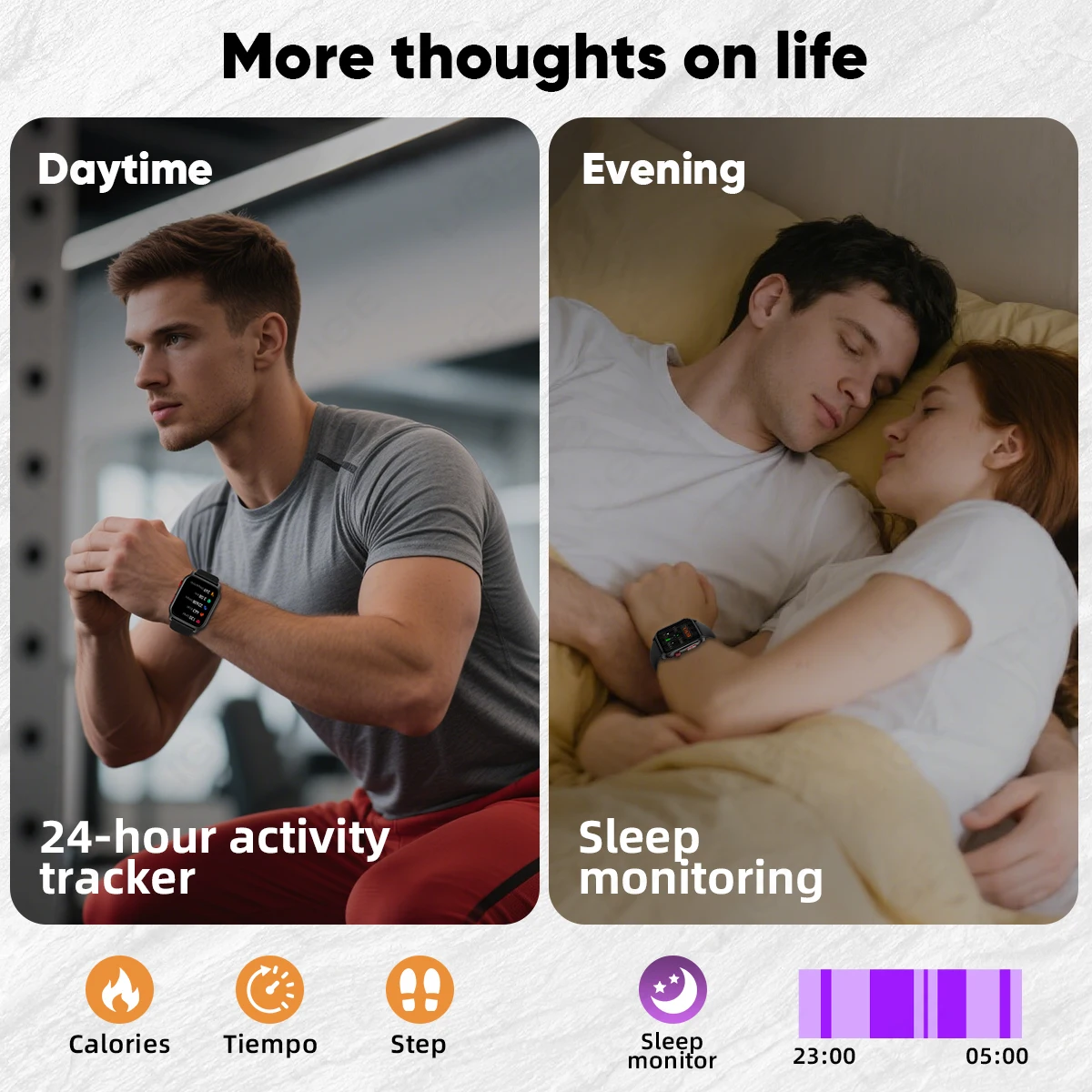 LIGE Nuovo Smart Watch Uomo Donna 1.83 pollici Bluetooth Chiamata Messaggio Promemoria Monitoraggio della salute 24 ore su 24 Smart Watch per sistema operativo Android