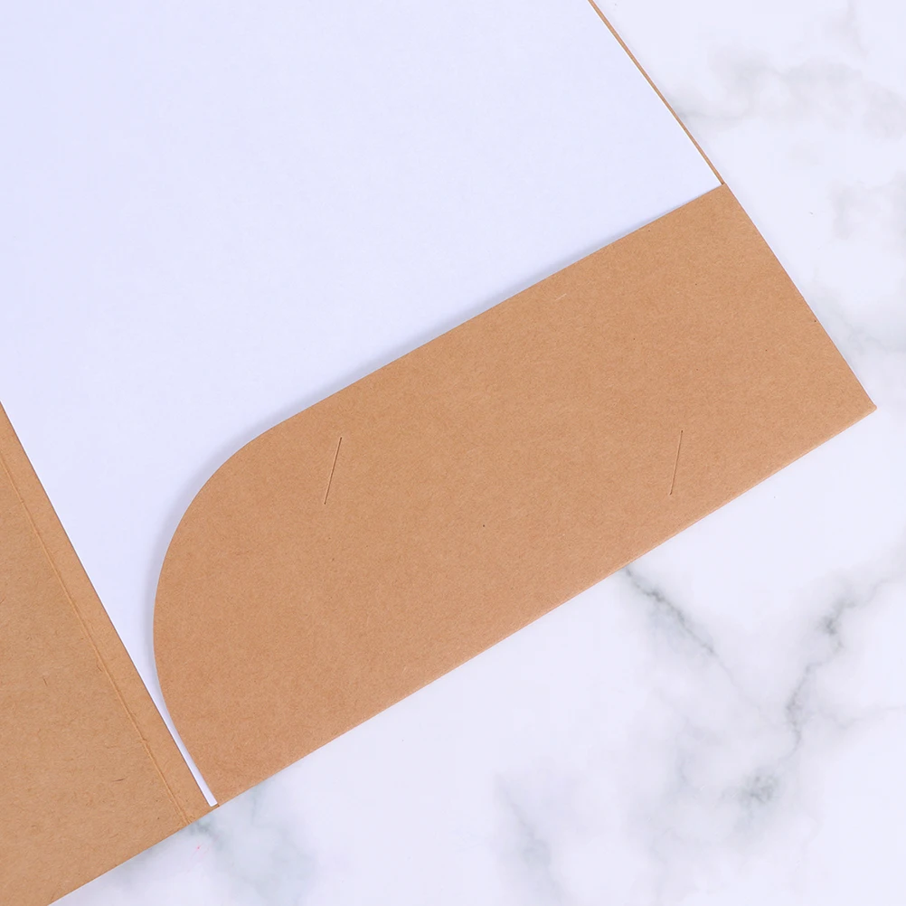 10pcs Kraft Paper File Folder A4 Document Organizer Holder For Home Office School Storage Multi-Functional Filing Solution