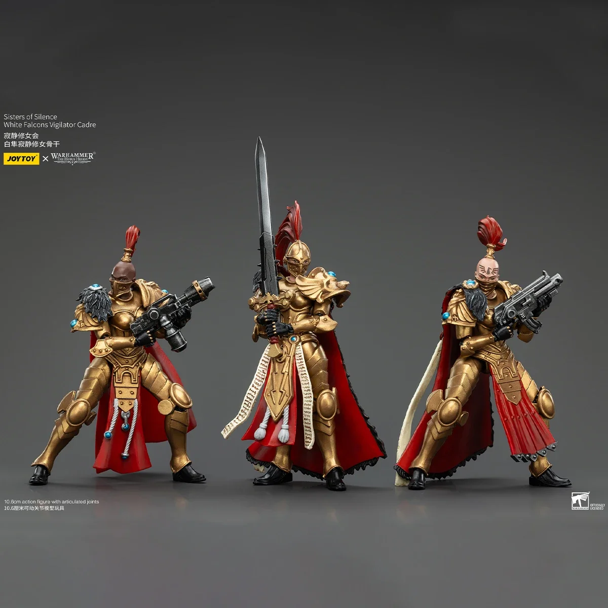 JOYTOY Warhammer Sisters of Silence สีขาว Falcons Vigilator Cadre 3 รายการ 1:18 Action Figure Sisters of Silence ตุ๊กตาตุ๊กตาของเล่น