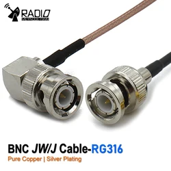 RG316 Cable Q9 BNC Male Right Angle Adapter for Video Camera SDI Camcorder HD-SDI/3G-SDI/4K/8K