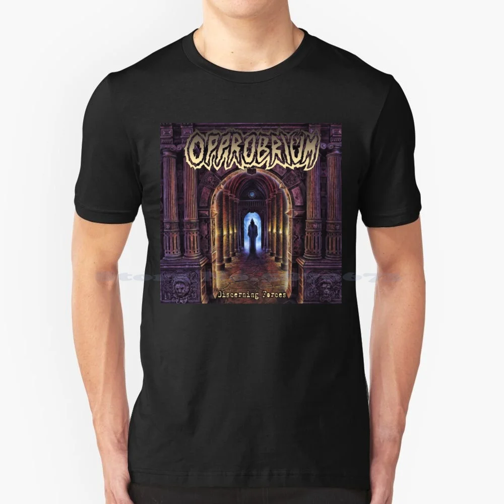 Opprobrium-Discerning Forces Album Cover ( Reissue ) T Shirt 100% Cotton Tee Opprobrium Discerning Forces Beyond The Unknown