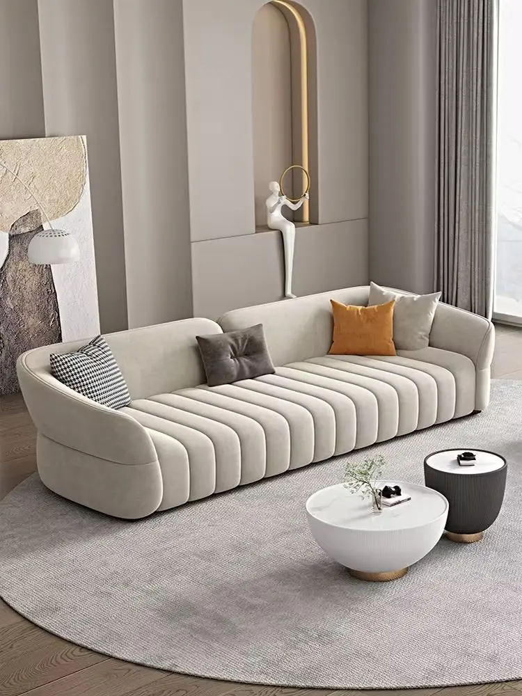 Simple Modern Small Apartment Living Room Multi-Person Combination Sofa Pedal Bedroom Chair