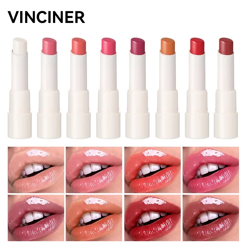 VINCINER 8 Color Lipstick Shiny Bright Texture Long Lasting 8h Moisturize Repair Lip New Fashion Lipstick Hot Sales Cosmetics 4g