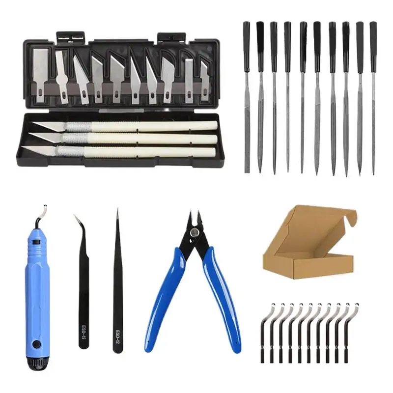 

3D Printing Kit Multifunctional Professional 3D Printer Scraper Tool Portable 3D Printer Set Includes Tweezer Deburring Tool