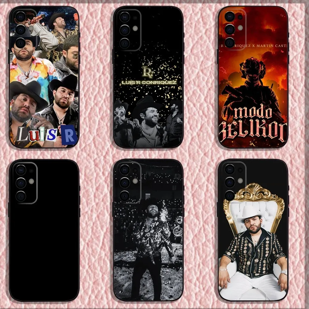 

Singer Luis R Conriquez Phone Case For Samsung S24,S21,S22,S23,S30,Ultra,S20,Plus,Fe,Lite,Note,10,9,5G Black Soft Shell