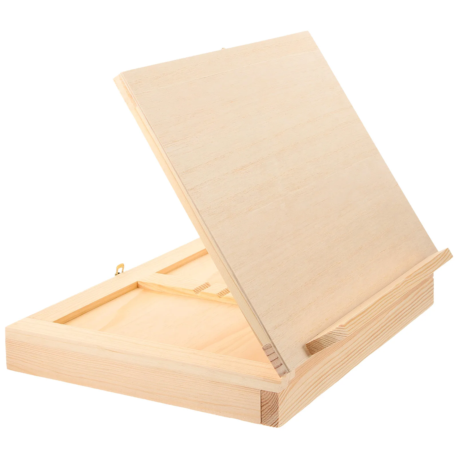 

Portable Painting Board Durable Pine Wood Easel Drawer Lightweight Foldable Design for Outdoor Drawing Travel