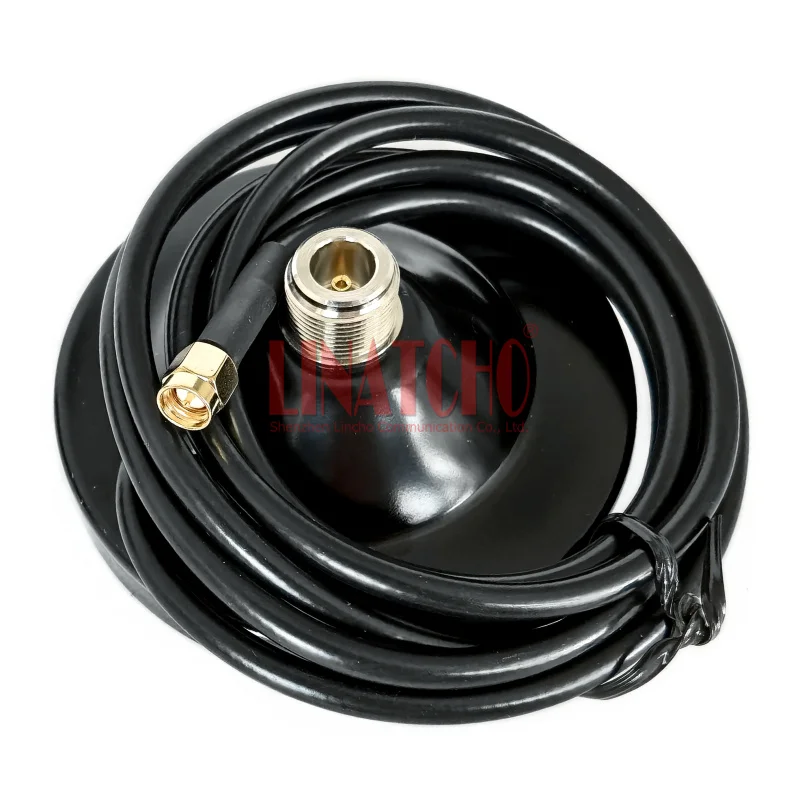 Imagem -03 - Fêmea Jack Socket Antenna Base Magnética Cabo Rg58u Conector Macho Sma Diâmetro de 90 mm n