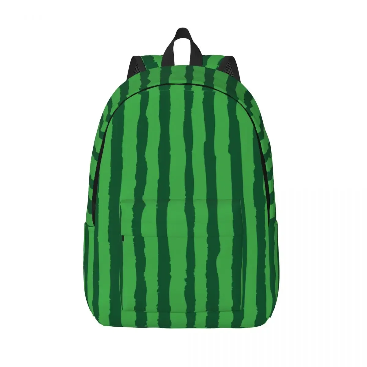 Green Watermelon Fruit for Men Women Student School Bookbag Canvas Daypack Elementary High College Travel