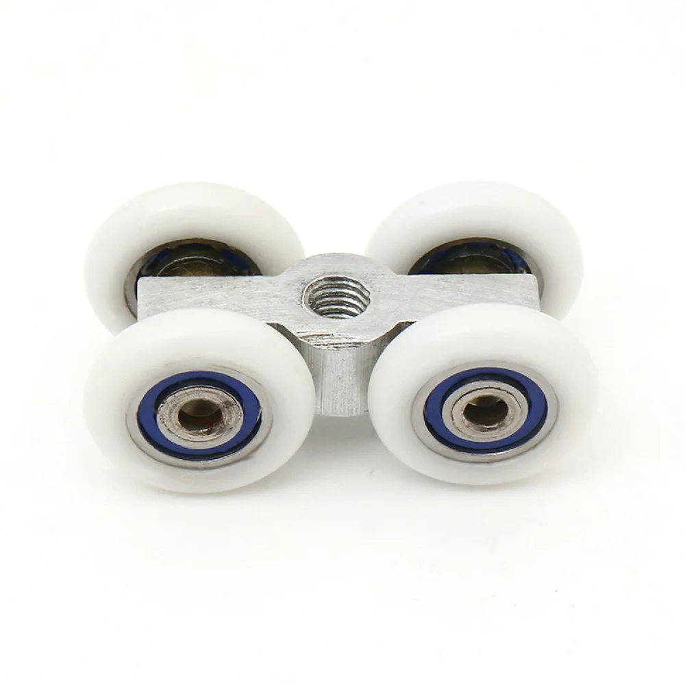 Shower Door Replacement Pulley Nylon Metal Hardware Bathroom Sliding Glass Door Roller Repair Component Smooth Slide