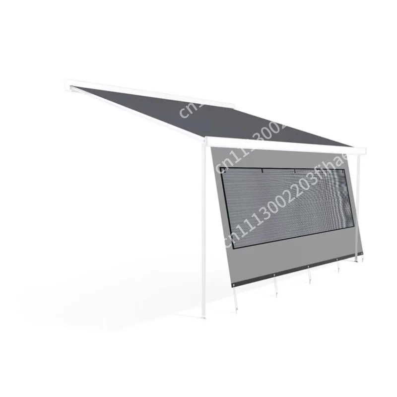 Outdoor slide rail telescopic car awning extended side awning oxford cloth