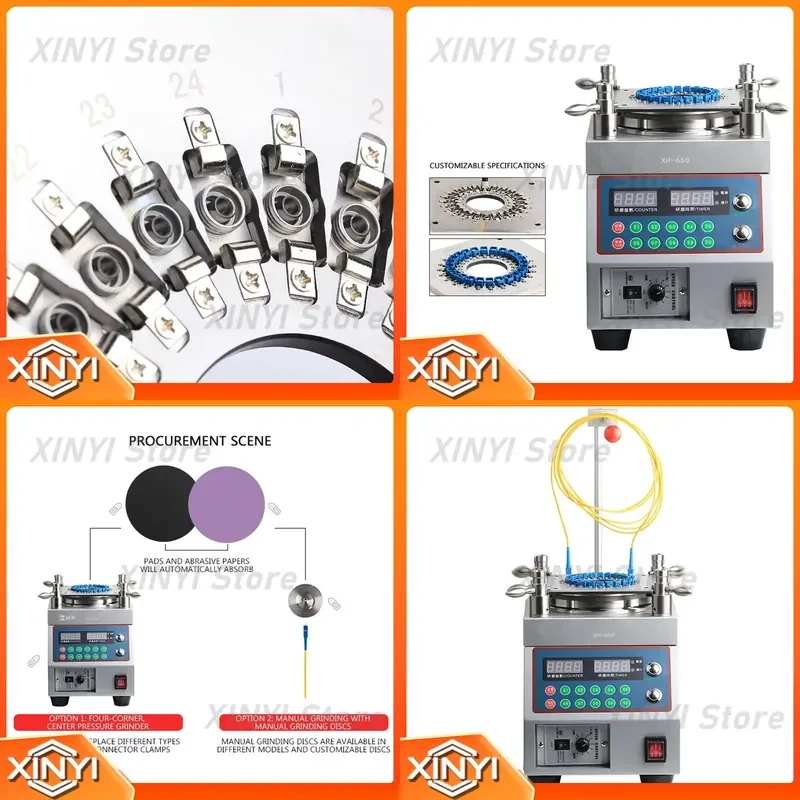 for FCSCLC PC APC Fiber Optic Connector Grinding Machine Four Corners Pressurized Jumper Ferrule Polisher Customized