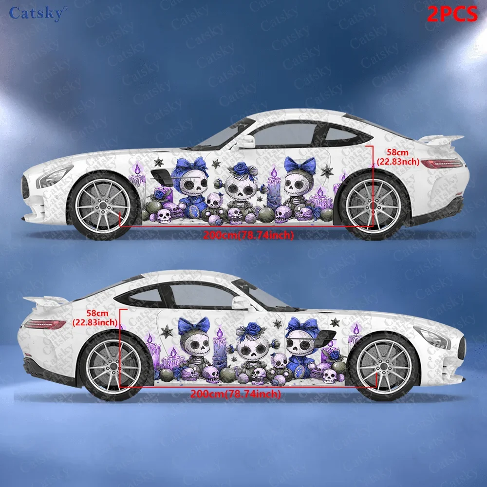 2pcs Horror Stitch Doll Sticker, Suitable for Cars and Trucks, Durable, Fade-resistant, Easy to Install and Remove - Elevate Veh
