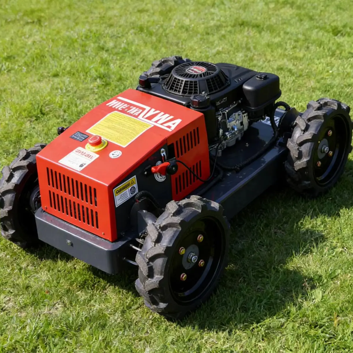 

Customized Efficient Grass Shredder Remote Control Lawn Mower Fine Grass Cutting Output No Need Extra Cleaning Work flail mower