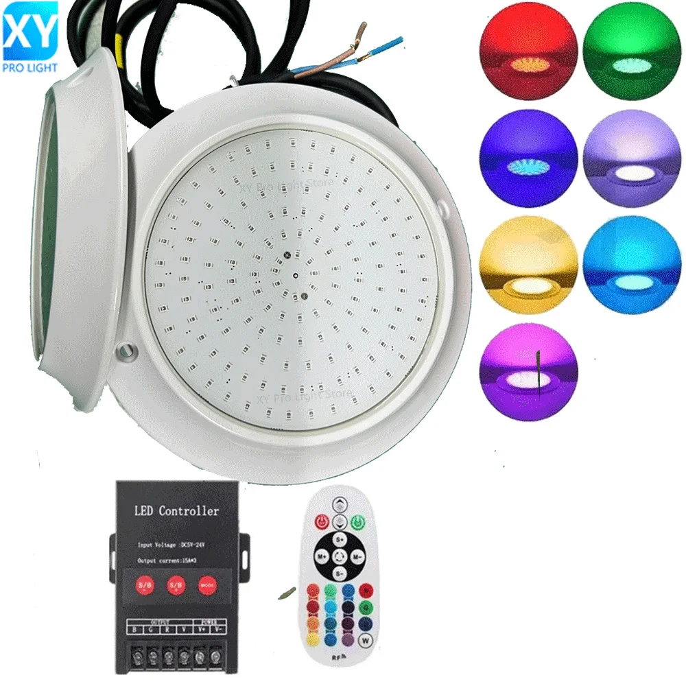 RGB LED Pool Light DC12V 25W RF Radio Frequency Control IP68 Waterproof Outdoor Underwater Landscape Lamp Fountains Pools Lights
