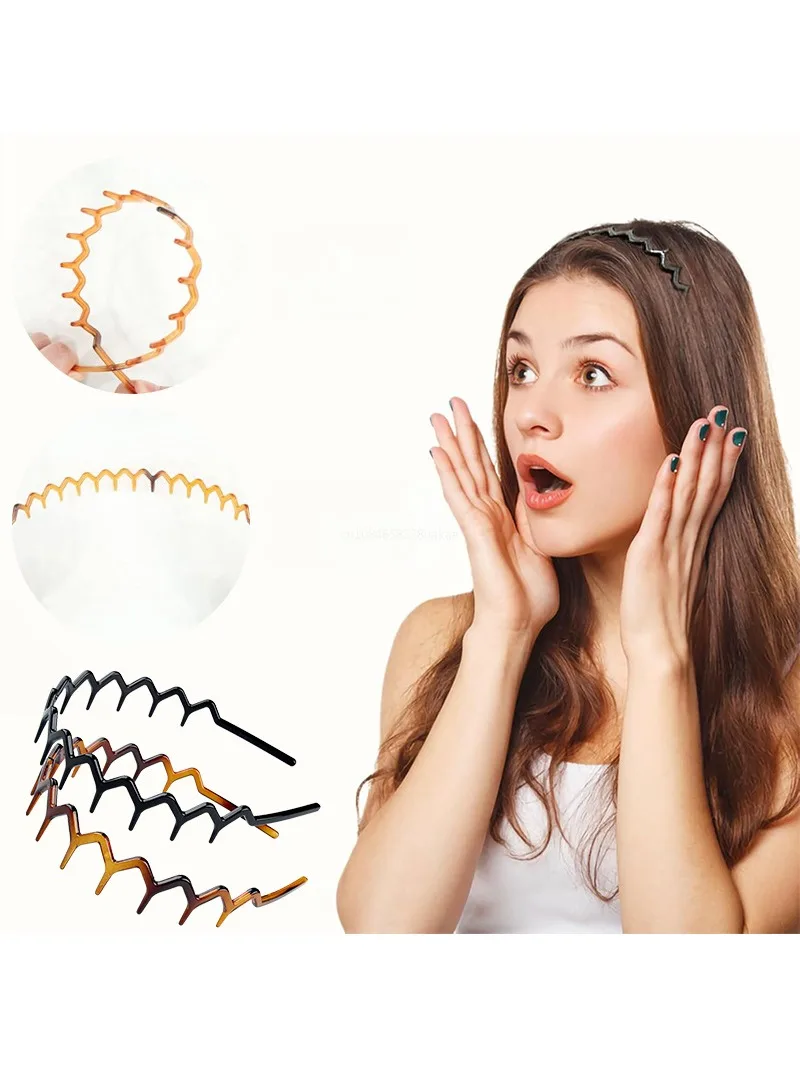 Chimsauna-Bande anti-chute pour femmes et filles, ambre, marron, noir, cerceau à longues dents, bandes de cheveux cassées, accessoires, vêtements de sauna coréens