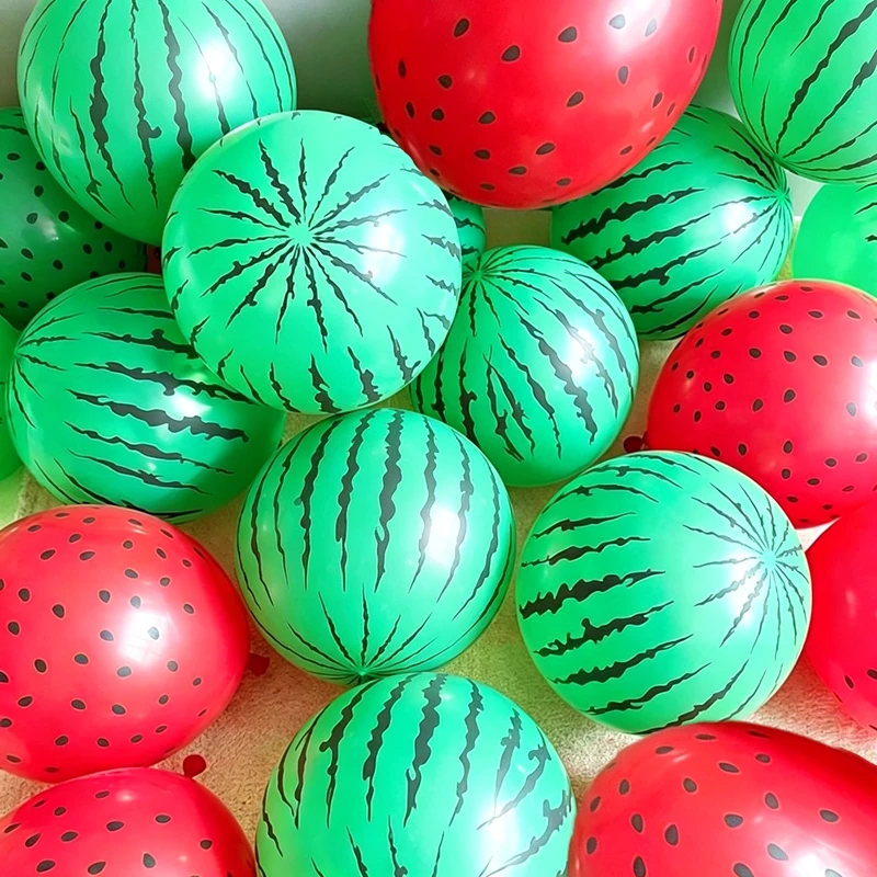 20/50 Stück Wassermelonen-Fruchtballons Sommer Strand Geburtstagsparty Ballon Hawaiian Luau Party Kinder Geburtstag Hochzeit Globoss