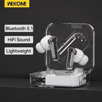 WEKOME V51 TWS Wireless Bluetooth 5.1 Earphone with Transparent Style, Low Latency 13mm Driver HIFI Music Earbuds Headphones