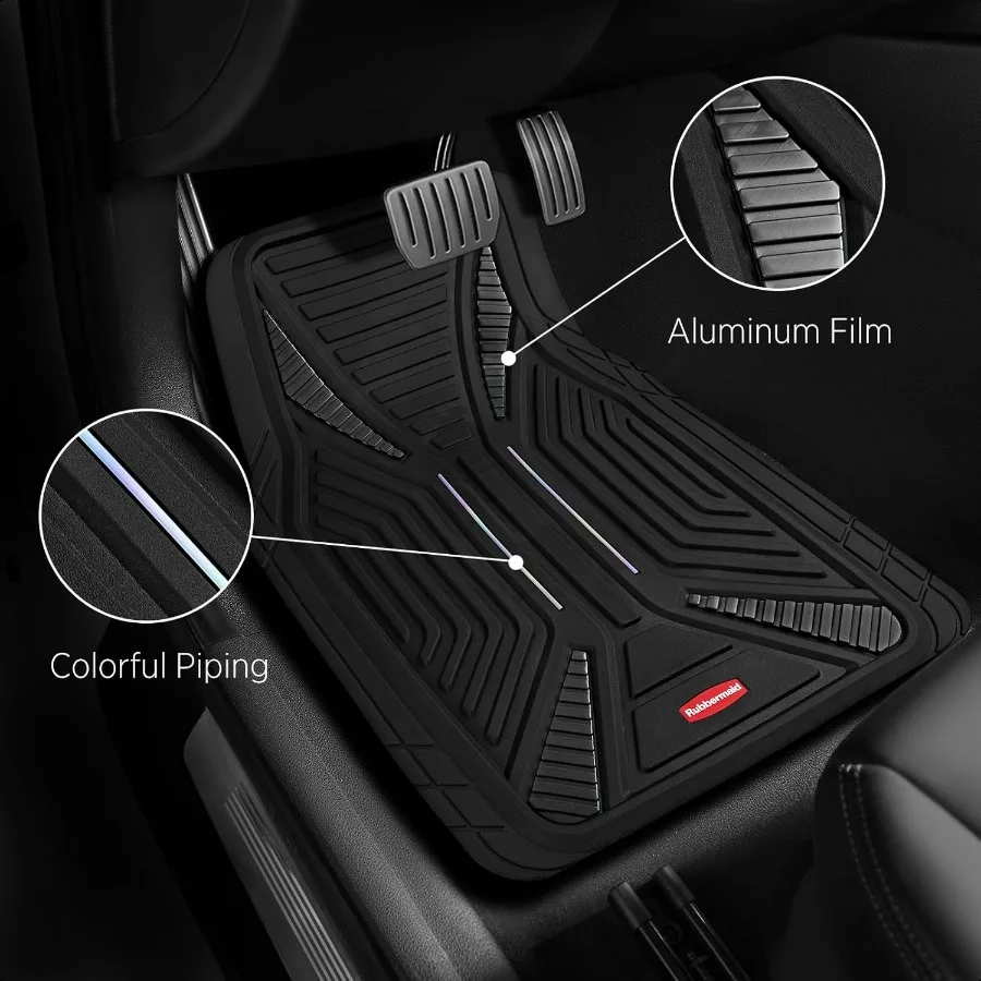 자동차 매트 풀 세트 유니버설 트림투핏 헤비듀티 자동차 바닥 매트 4피스 세트 모든 날씨 보호용 내구성 고무 매트