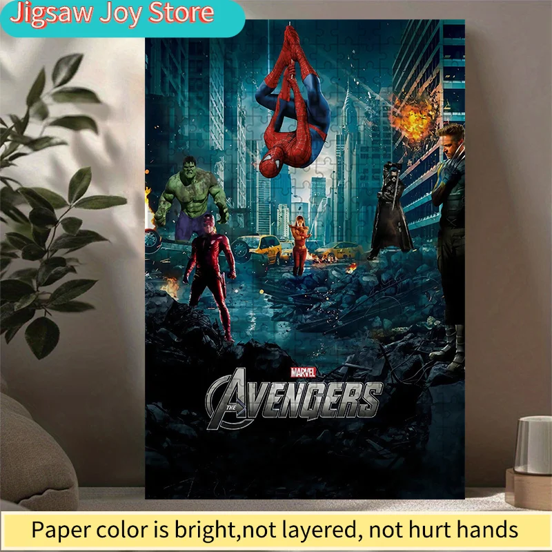 

Бесшовный пазл на тему Marvel Z10.11-19 с дизайном «Битва в городе героев Мстителей» — прочный, толстый пазл, идеально подходит для взрослых.