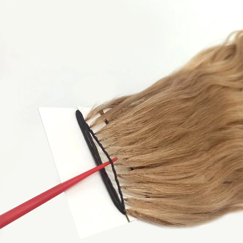 2025/est russian hair small roll feather weft hair extension products bundle on the line feather line hair extension