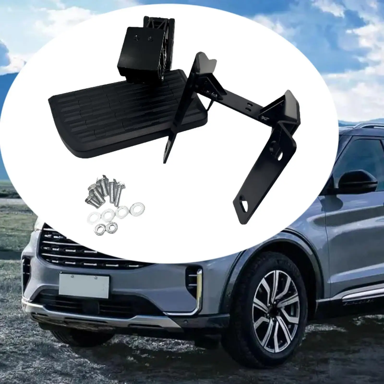 

Retractable Step Rear Bedstep Rear Pedal Rear Bed Step Cars for 2015-2020 F150 Repairment Rear Step