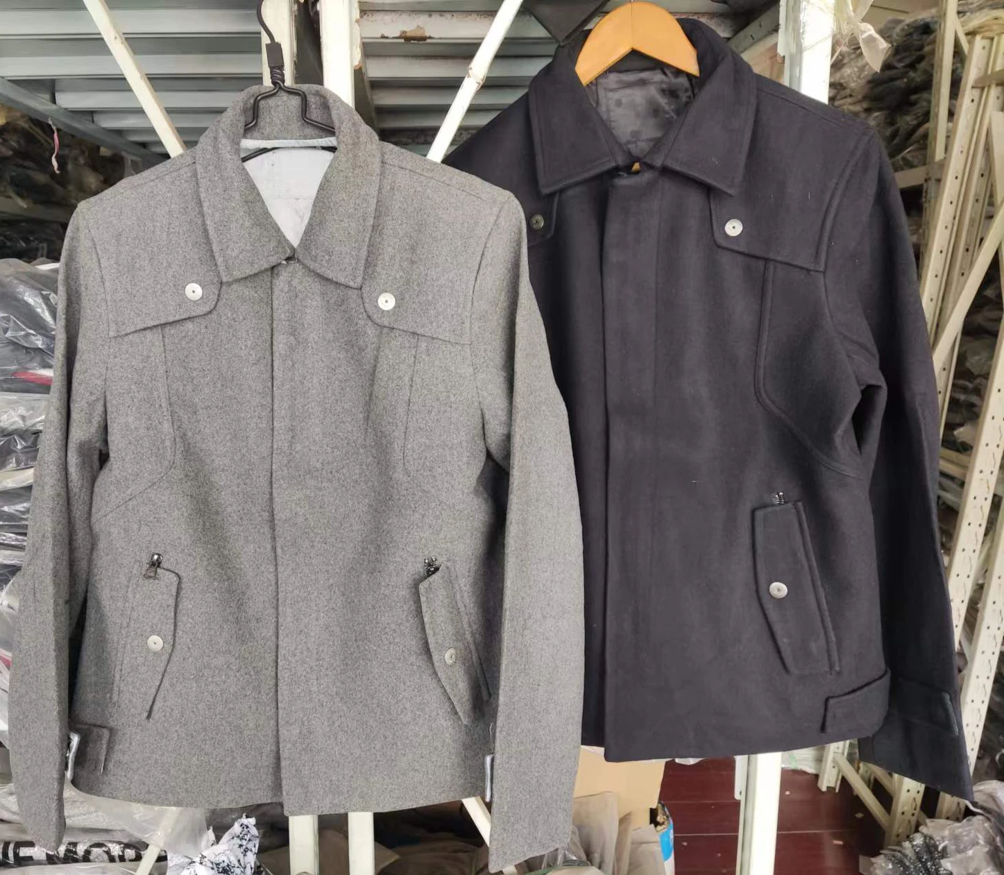 

Casual Double-breasted Men's ort Woolen Coat Pure Color Lapel Busin Outerwear Autumn Winter Faion Urban Sle Slim Fit