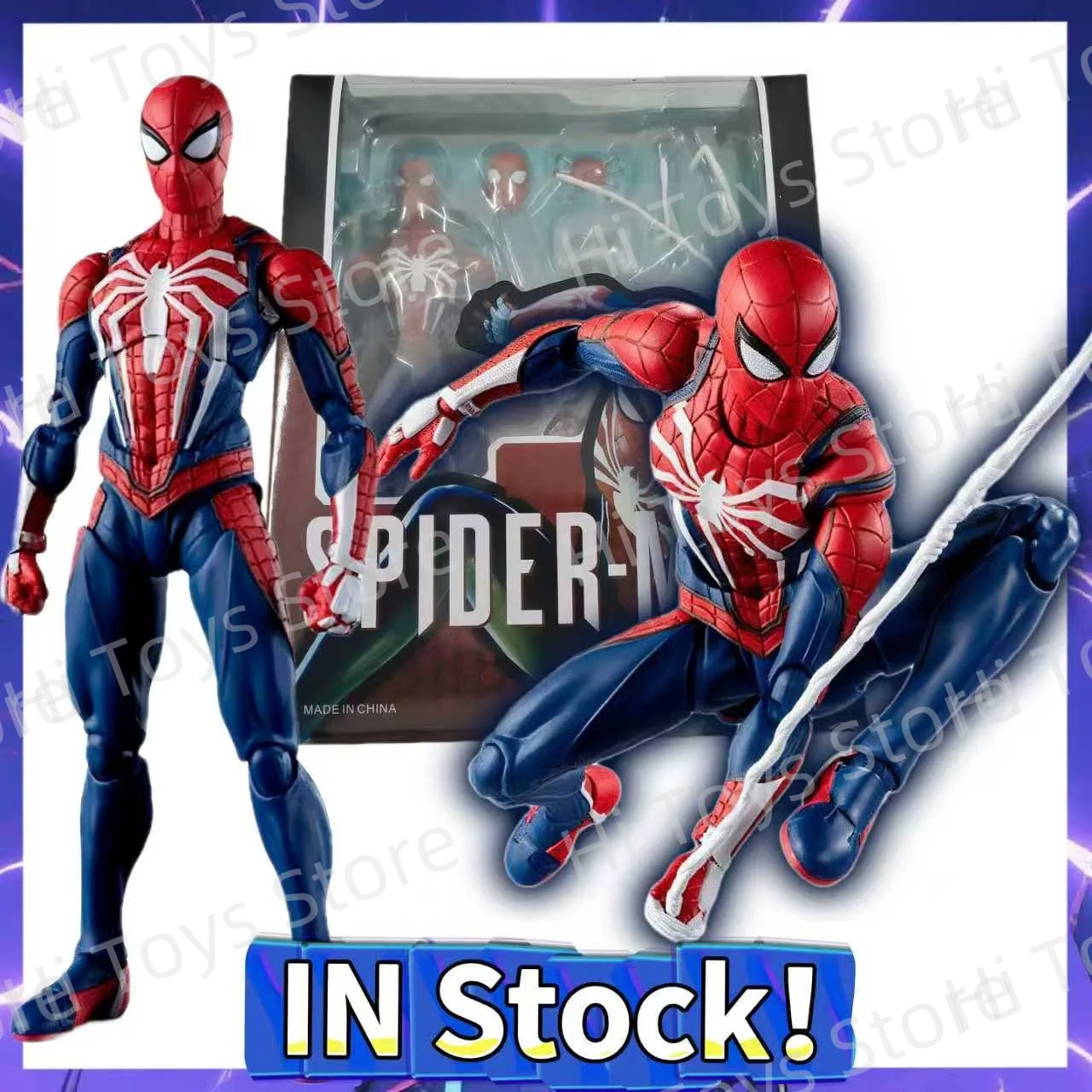 

PS4 Spiderman Figure Avengers Spider Man Action Figures 16CM Upgrade Suit PS4 Game Edition Hot Toys Kids Gifts