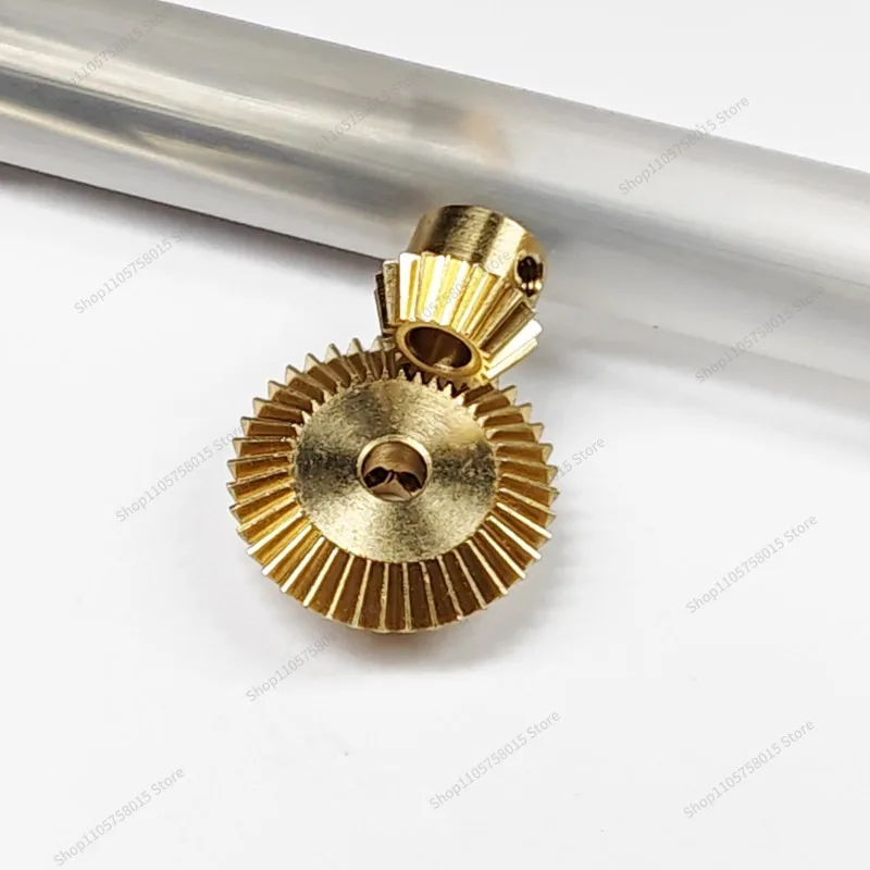 For 0.5 Mode Bevel Gear 15/45 Teeth 20/40 Teeth 2/3 Times Reduction Ratio 90 Degrees Right Angle Transmission Metal Bevel Gear