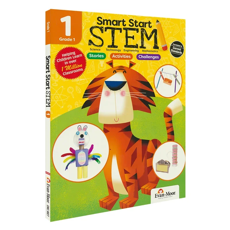 Evan-Moor Smart Start Stem, Grade 1: Science Technology Engineering Mathematics,aged 5 6 7 8, English book 9781629385419