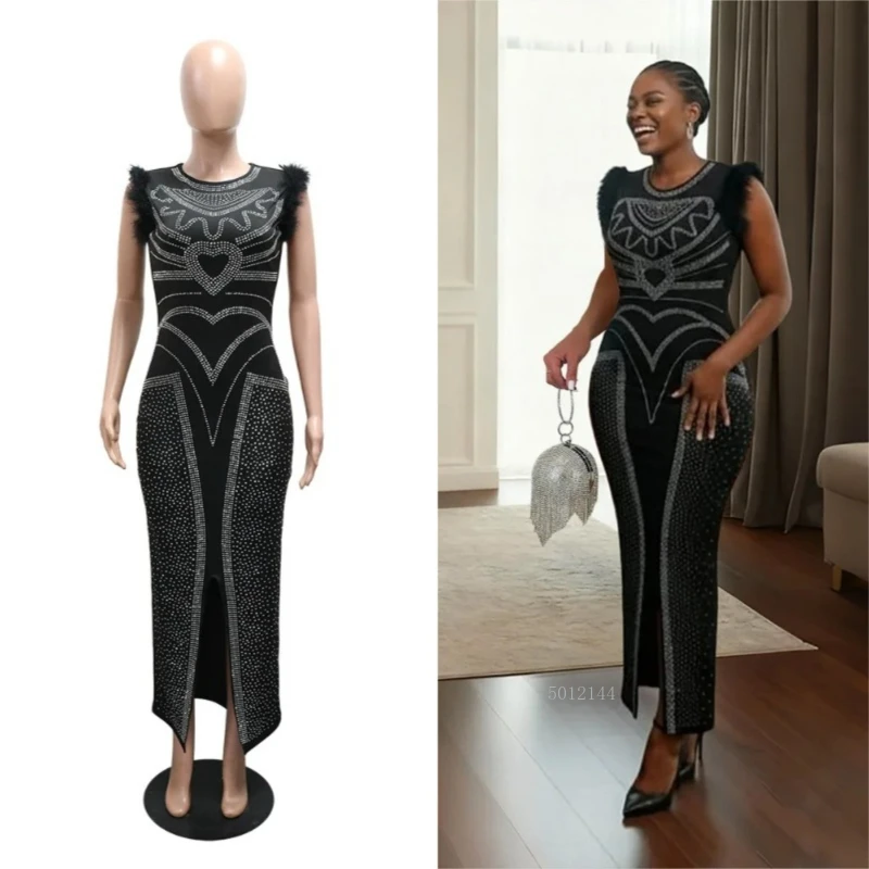 

African Dresses For Women Elegant Polyester Muslim Fashion Abayas Dashiki Robe Kaftan Long Maxi Dress Turkish Africa 2026 New