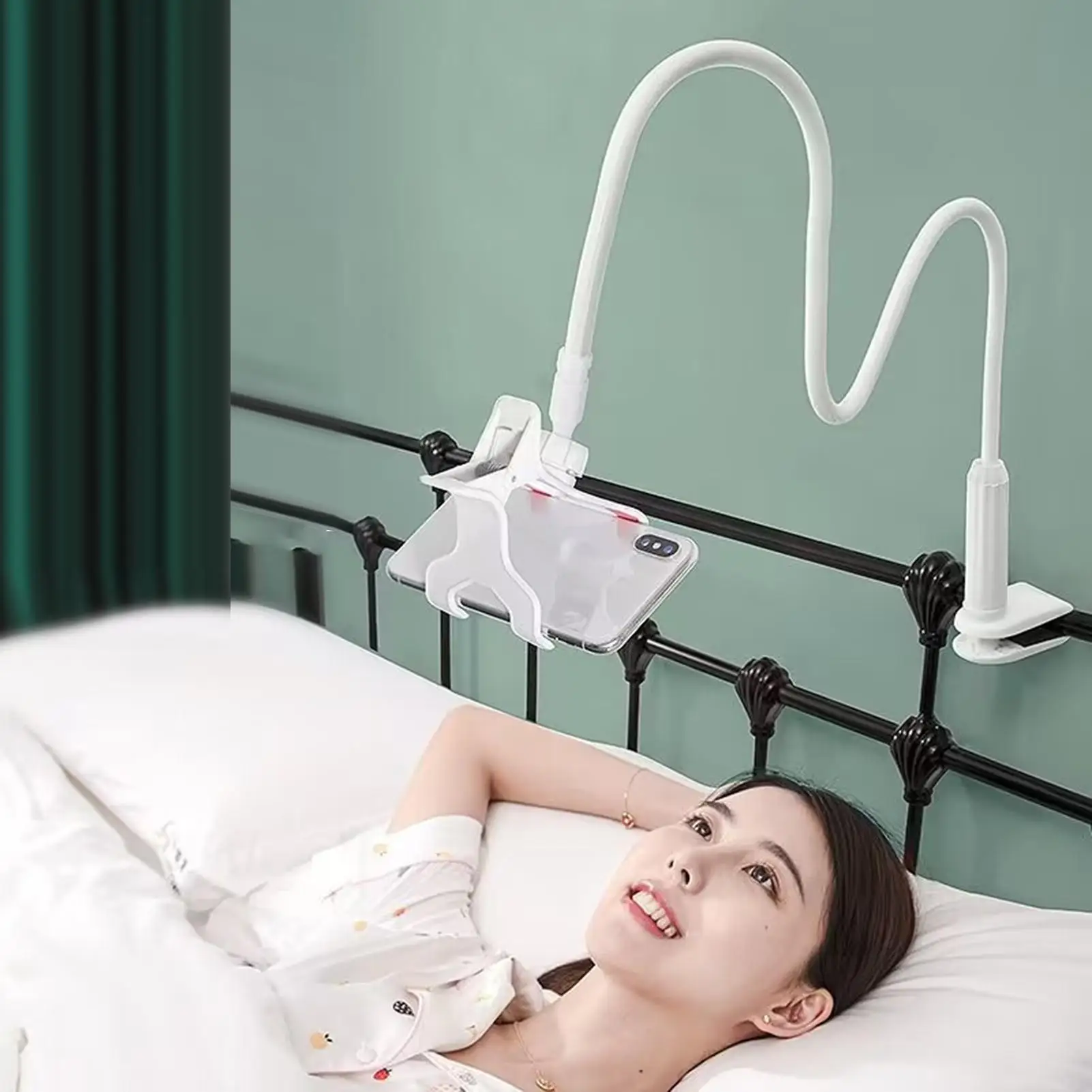 

360 Clip Mobile Phone Holder Bed Phone Holder Flexible Desktop Phone Stand Gooseneck Phone Holder Flexible Lazy Bed Bracket