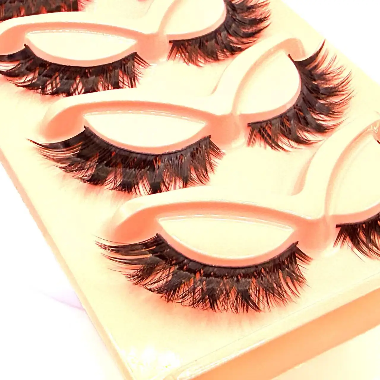 Trucco per vendite calde 5 paia di ciglia finte con striscia di volume drammatico per occhi di gatto