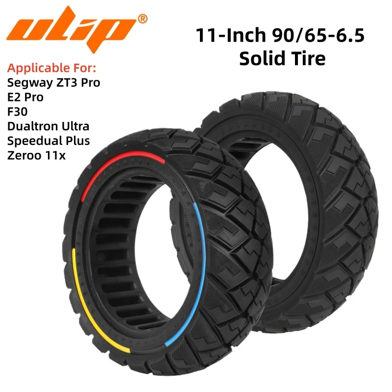

Ulip 90/65-6.5 Thickened Solid Tire for Segway ZT3 Pro E2Pro F30 Dualtron Ultra Speedual Plus Escooter 11 Inch Off-road Tyre