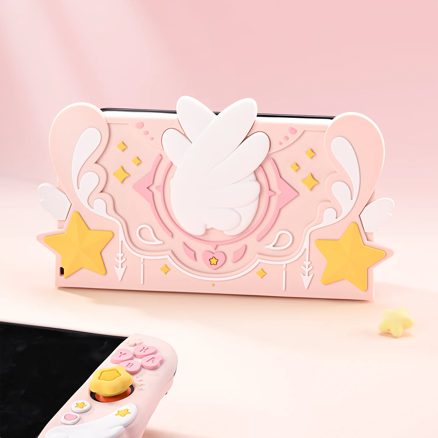 غطاء حماية GeekShare متوافق مع قاعدة شحن Switch 2، وواقي لوحة الواجهة الناعمة من سلسلة Star Wings