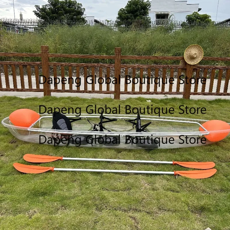 Three Person Transparent Inflatable Floating Vessel With Safe Air Cushion Rental Leisure Floating Equipment