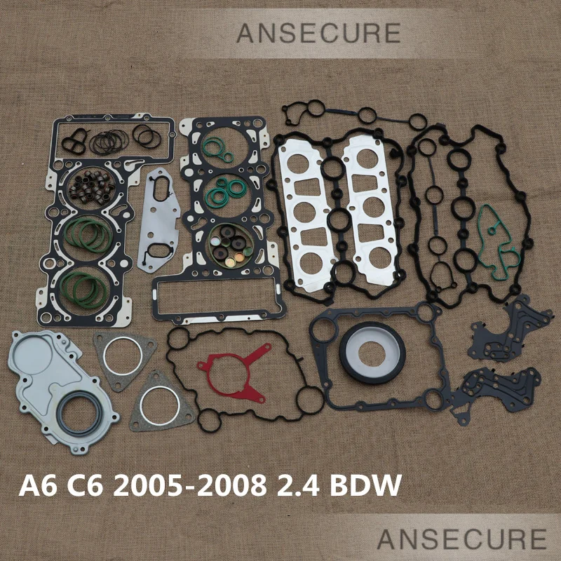 2.4 Engine Cylinder Head Gasket Repair Set For Audi A6 C6 2.4 BDW 2005-2008 06E103149P 06E103148P 06E103483G 06E103484G