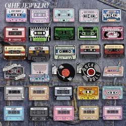 80s 90s Retro Music Cassette Tape Collection Enamel Pins Vintage Nostalgic CD Card Brooches Lapel Badge Jewelry Gift For Friends