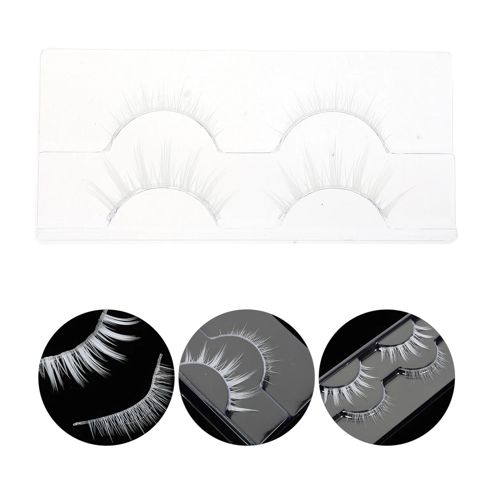 2Pairs Premium Faux Wimpers Natuurlijke Look Vrouwen Nep Wimpers Party Make Valse Wimpers Eye Beauty Supplies Wimpers