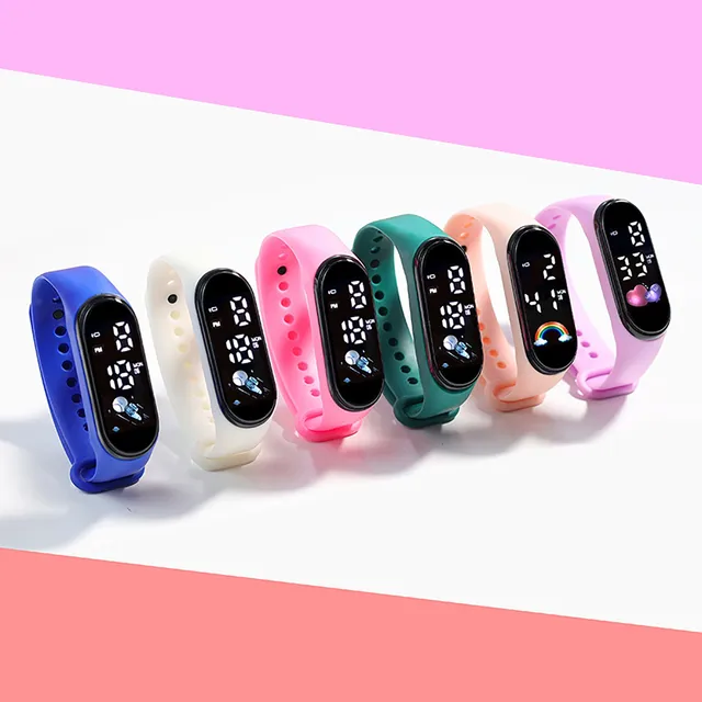 Kawaii Smart Watch For Kids Fashion Outdoor Waterproof Sports Kids' Watches Boy Girls Digital Watches Silicone montre enfant 3