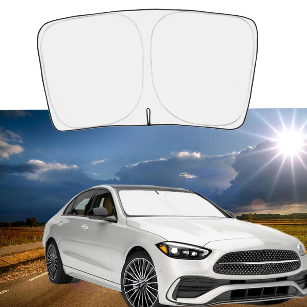 

For Mercedes Benz C Class W205 C250 C300 C400 2015-2021 Car Front Windshield Sun Shade Cab Shade Windscreen Sunshade Accessories