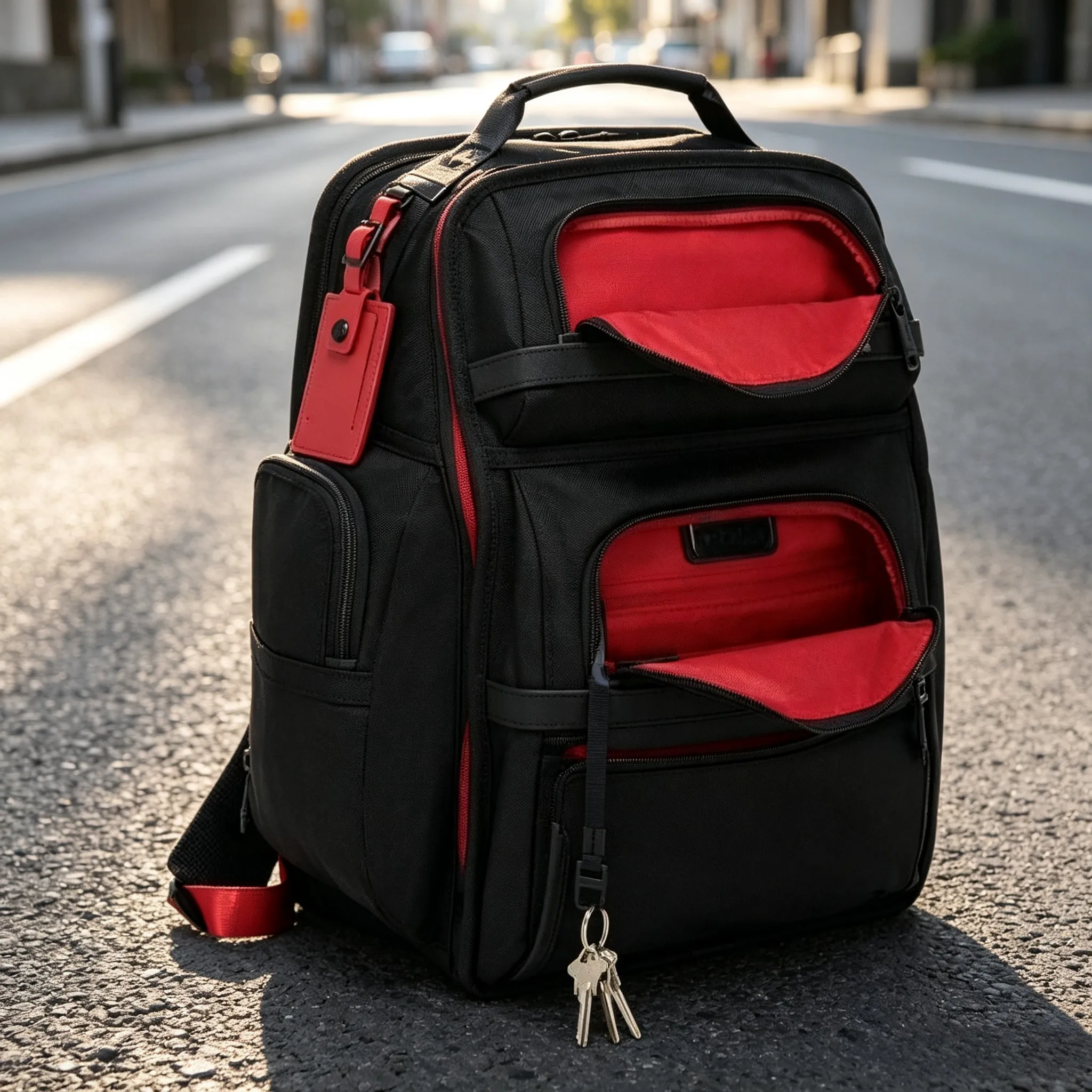 Men Ballistic Nylon Backpack Business Casual Laptop Bag for Business Trip Travel Daypack view 2