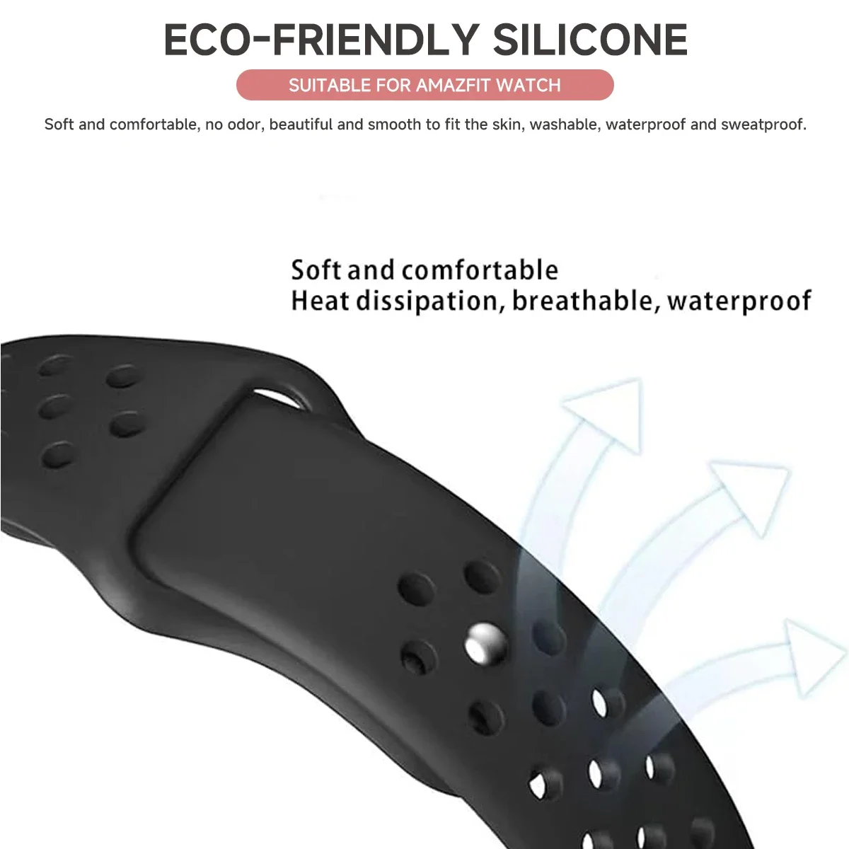 جديد تنفس سيليكون حزام ل Huami Amazfit T-Rex 3/2 ساعة ذكية الفرقة سوار رياضي أحزمة ل Amazfit T Rex Trex 2 Pro
