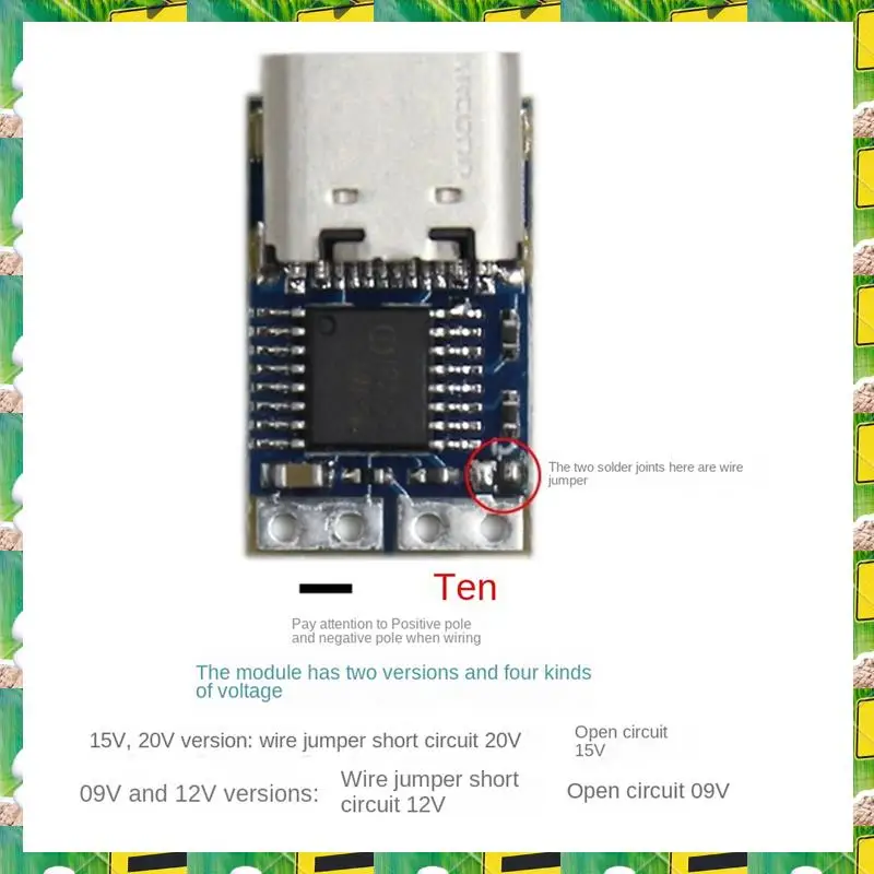 3C Electron 1 Piece PDC004-PD Decoy Module PD23.0 To DC DC Trigger Extension Cable QC4 Charger Type-C (12V),1 Piece PDC004-PD De