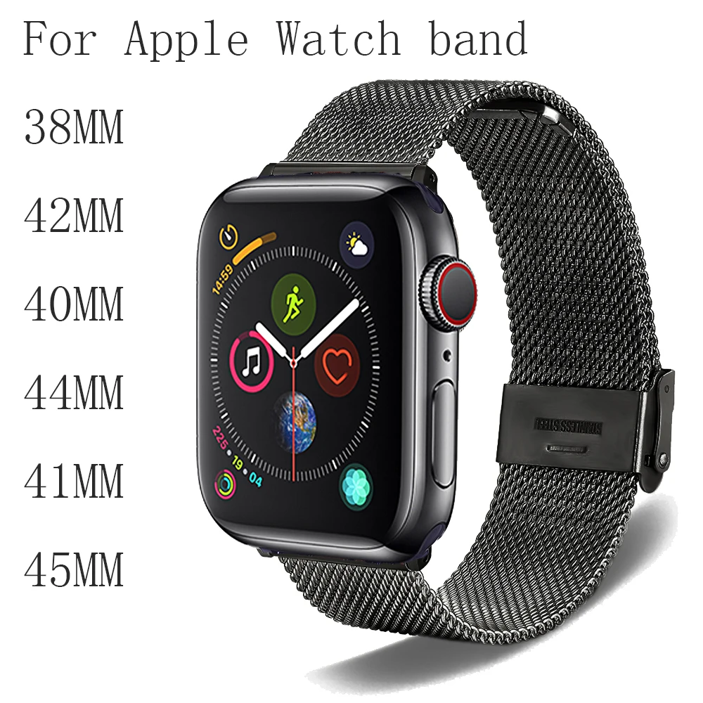 

For Apple Strap Series 38/40/41/42/44/45MM iWatch Metal Strap Stainless Steel Band Women Men Band Series 7/SE/6/5/4/3/2/1
